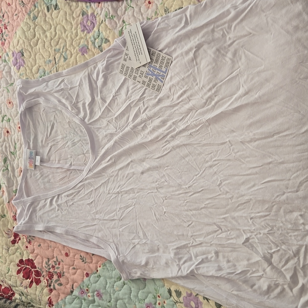 Lularoe nwt white xl tank top